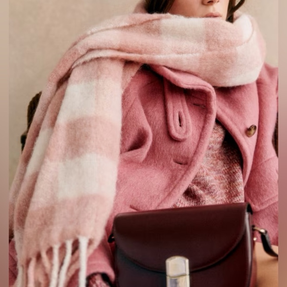 Sezanne Louise Scarf in Ecru and Rosewood